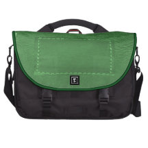 Elegant Green : Leather Look Artistic Gifts Commuter Bag
