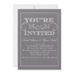 Elegant Grey Wedding Invitation