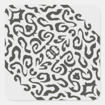 Elegant Grey & White Scroll Pattern Stickers