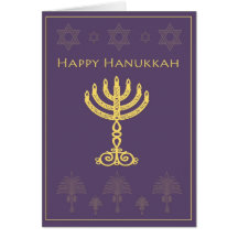 Elegant happy hanukkah card