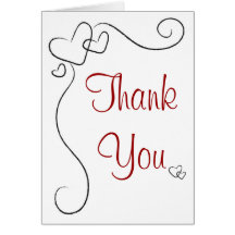 Elegant Heart Thank You Cards