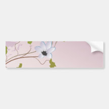 elegant hibiscus trionum floral design bumper sticker
