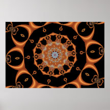 Elegant kaleidoscope plus fractal medley posters