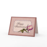 Elegant Lace Anniversary Greeting Card