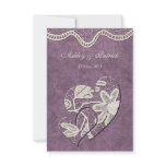 Elegant Lace on Violet Background Wedding invitations