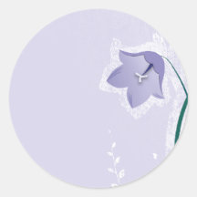elegant lavender floral design sticker