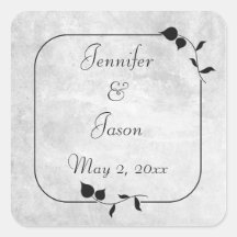 Elegant Leaves Silhouette Stickers