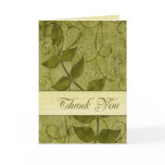 Elegant Leaves Thank You Cards