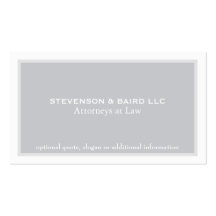 Elegant Light Grey Attorney Business Card