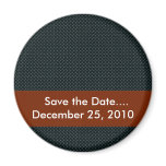 elegant light grey damask circles on grey backgrou magnet