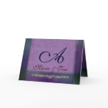 Elegant lilac and purple monogram cards