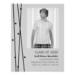 Elegant Lines and Dots Graduation Personalized Invitation