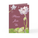 Elegant Lotus Wedding Invitation Card