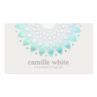 Elegant Lotus White Spa and Beauty Business Card
