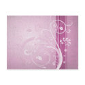 Elegant Magenta Floral Side Border postcards