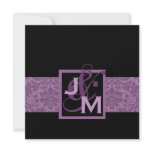 Elegant Mauve Damask Wedding invitations