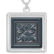 Elegant Metallic Effect Ornament Personalized Necklace