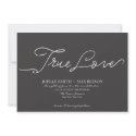 Elegant Modern Charcoal Wedding Invitation