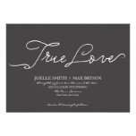 Elegant Modern Charcoal Wedding Invitation