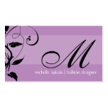 elegant; monogram flourish business card template