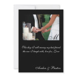 Elegant Monogram Holding Hands Wedding Invitation