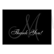 Elegant Monogram Thank You Card
