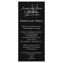 Elegant Monogram Wedding Menu Cards Custom Rack Cards