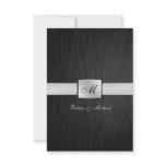 Elegant Monogram Wedding RSVP Card invitations
