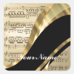 Elegant music sheet sticker