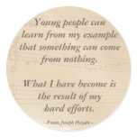 Elegant Music Teacher Haydn Quote stickers