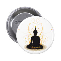 Elegant Namaste Buddha Buttons