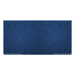 Elegant navy blue damask customised photo card