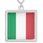 Elegant Necklace with Flag of Italy
