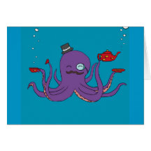 Elegant Octopus Greeting Card