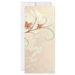 elegant orange flowers swirl design customized rack card