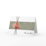 Elegant Orchid Save the Date folded greeting card