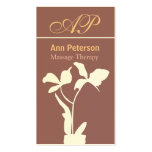 Elegant Orchid with Initials Monogram Business Card Template