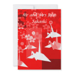 Elegant Origami Wedding Party Invitation