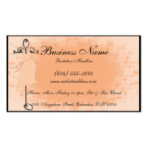 Elegant Peach Maternity Dress Business Cards
