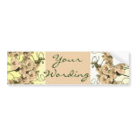 Elegant peach orchids cutomizable stickers bumper stickers