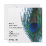 Elegant Peacock Birthday invitations