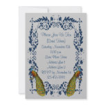 Elegant Peacock Blue Silver Design Party Invitatio invitations