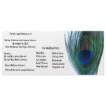 Elegant Peacock Wedding Program invitations