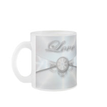 Elegant Pearl Love Wedding Favour Mugs