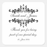 Elegant Personalised Thank You Wedding Stickers