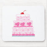 Elegant Pink Cake Mousepads