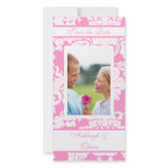 Elegant Pink Damask Save the DateYour Photo photo cards