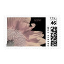 Elegant Pink Gerbera Wedding Postage Stamp