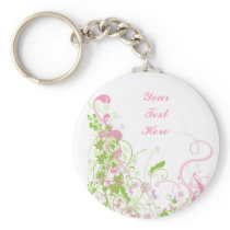 Elegant Pink & Green Florals & Swirls
