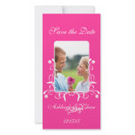 Elegant Pink Satin Save the DateYour Photo photo cards